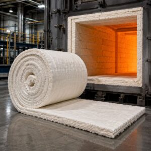 Colcha de fibra cerámica 1260 °C para aislamiento térmico en hornos industriales